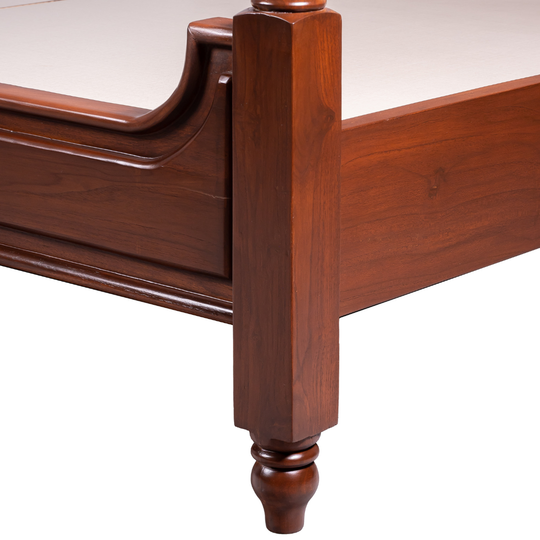 ZENITH Teak Wood  2 Poster Bed