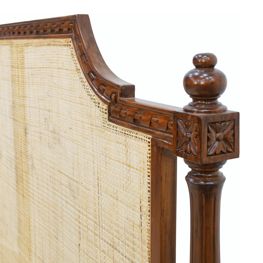 Alchemy Cane Teak Wood Bed