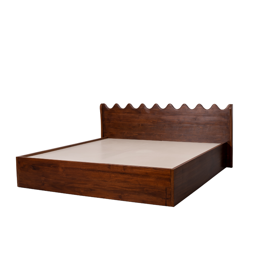 Aalaya Teak Wood Hydraulic Storage Bed