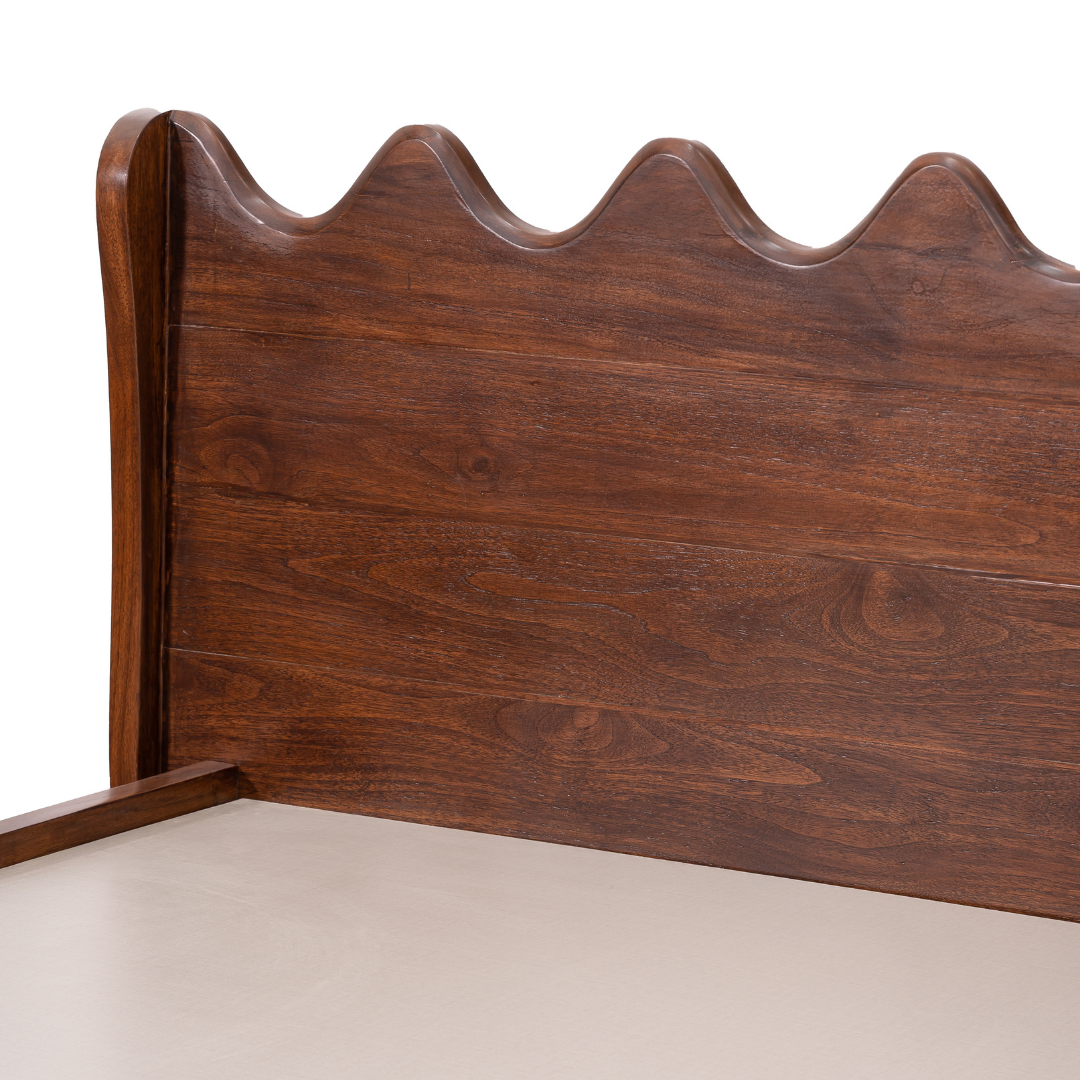 Aalaya Teak Wood Hydraulic Storage Bed
