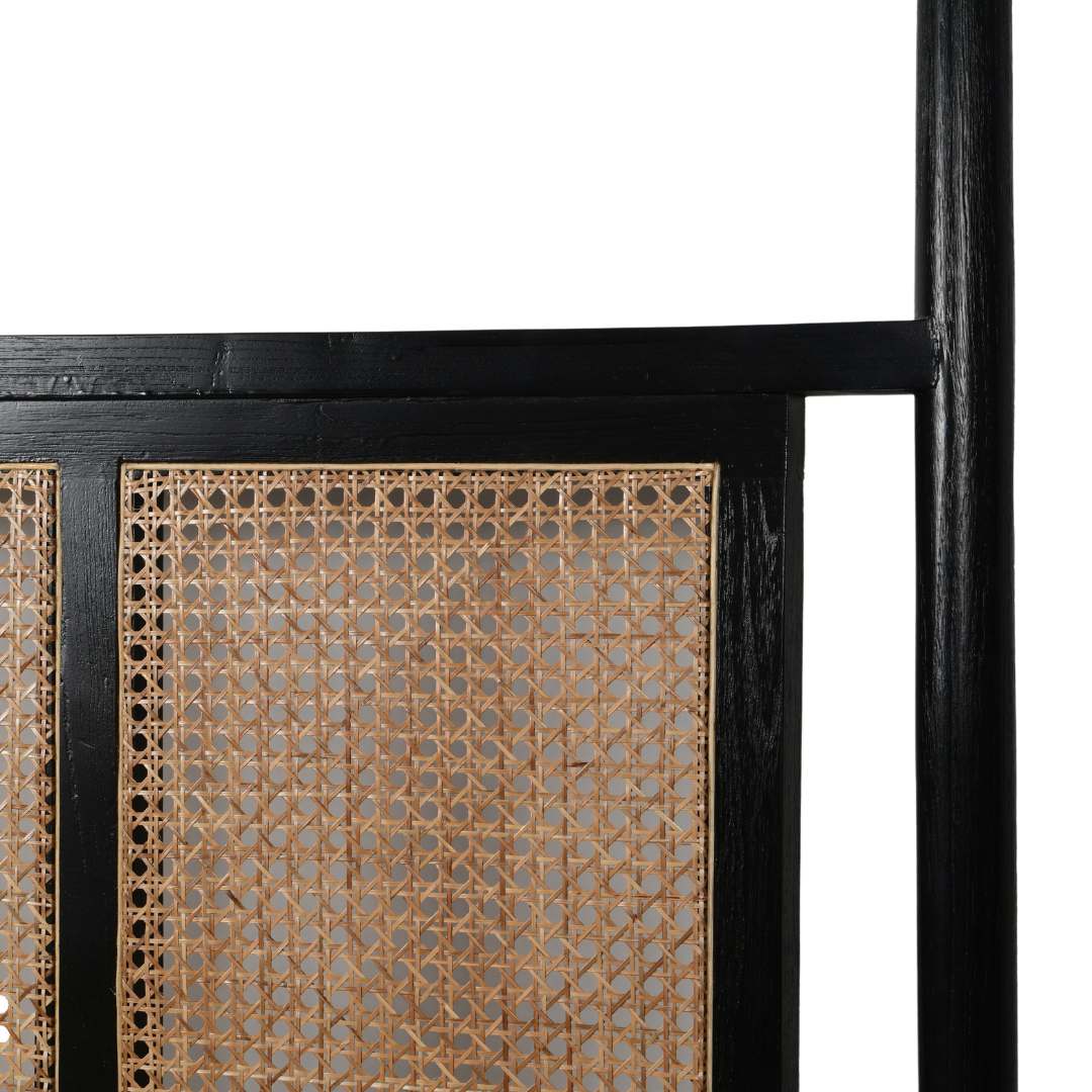 Noirra Cane Teak Wood Poster Bed