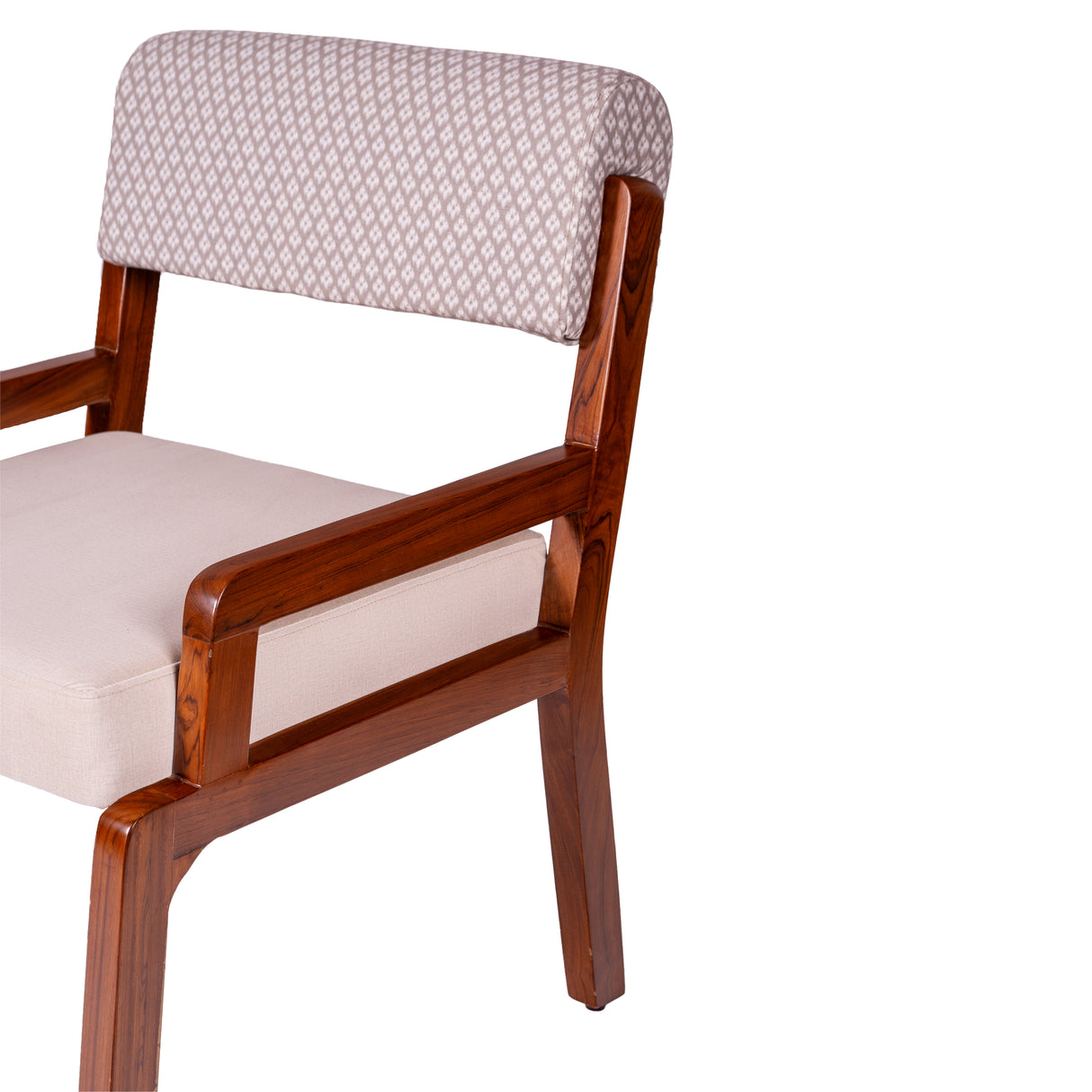 Zyra Upholstered Teakwood Dining Chair