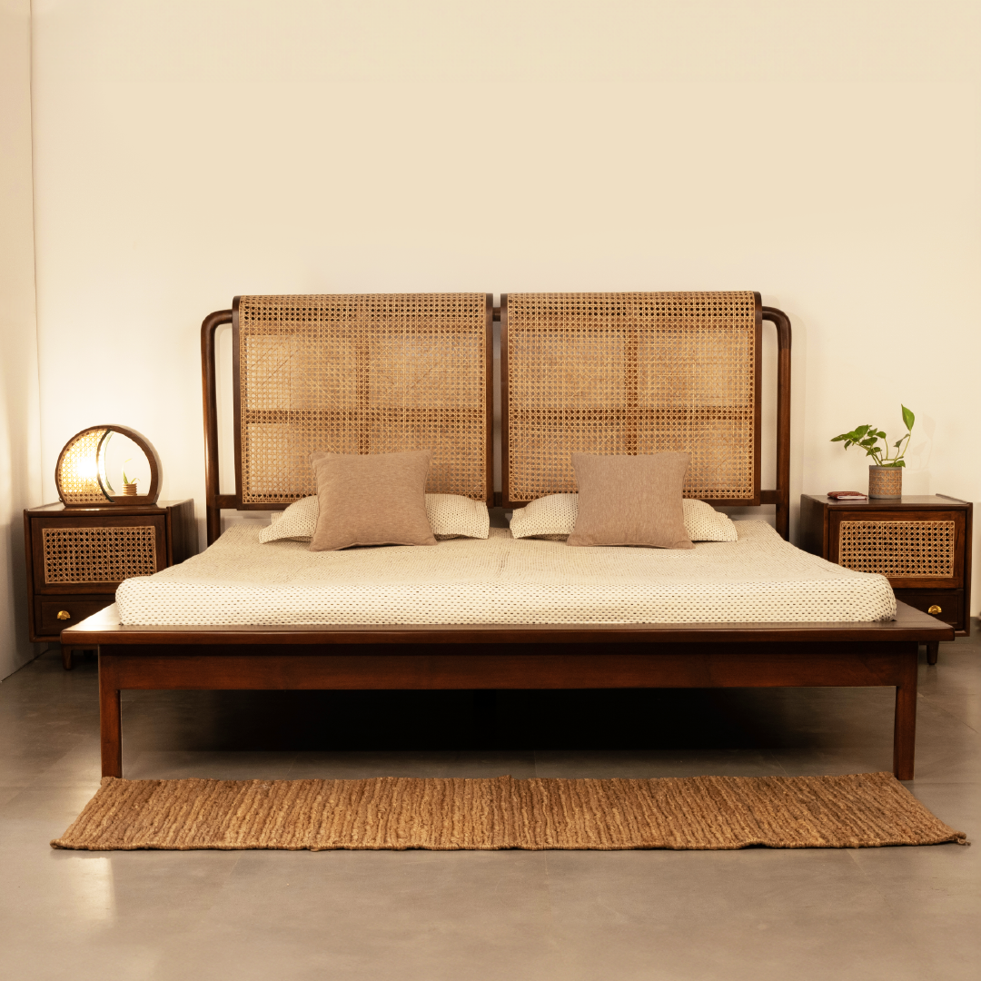 Soho Rattan Teakwood Bed