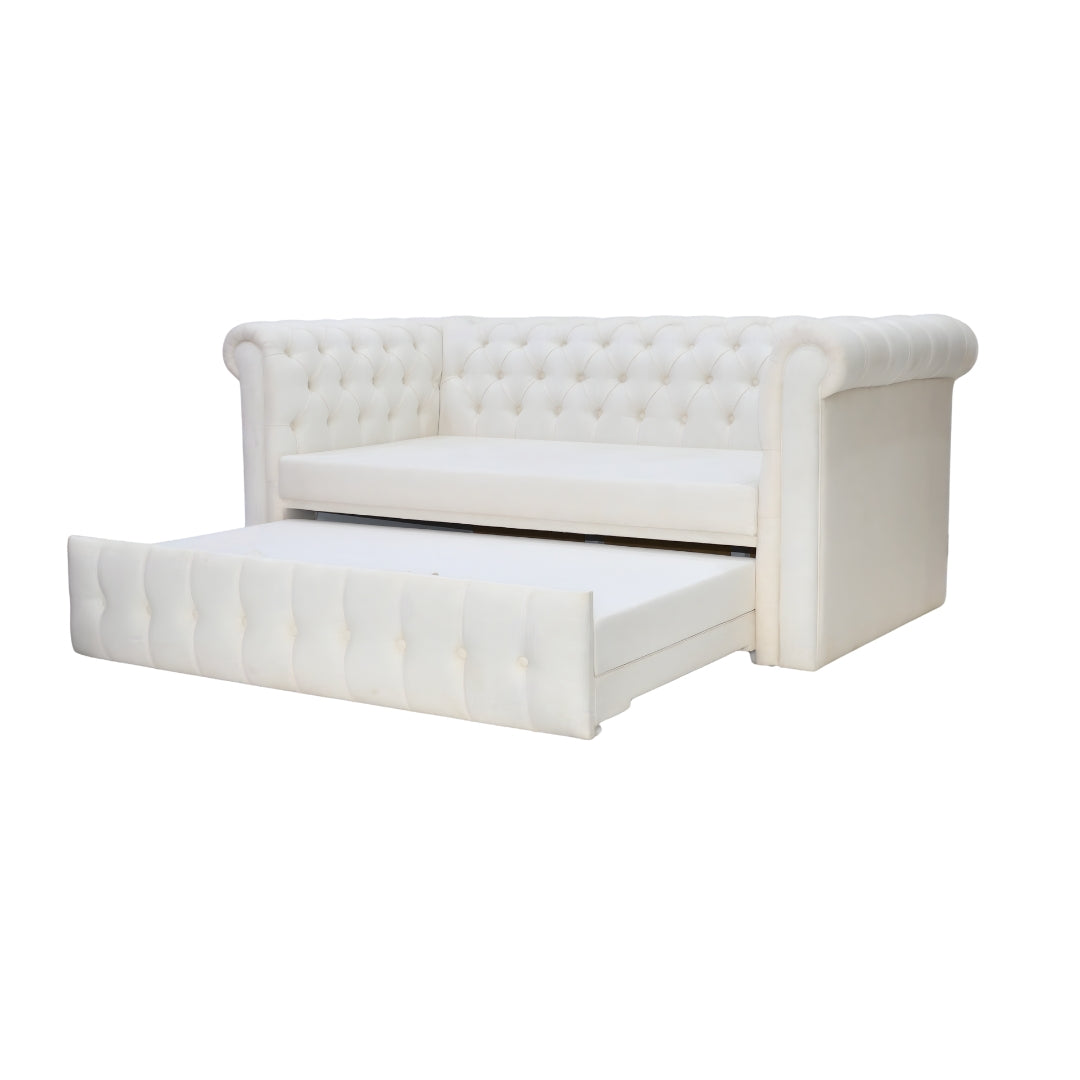 Velouri Chesterfield Sofa Cum Bed