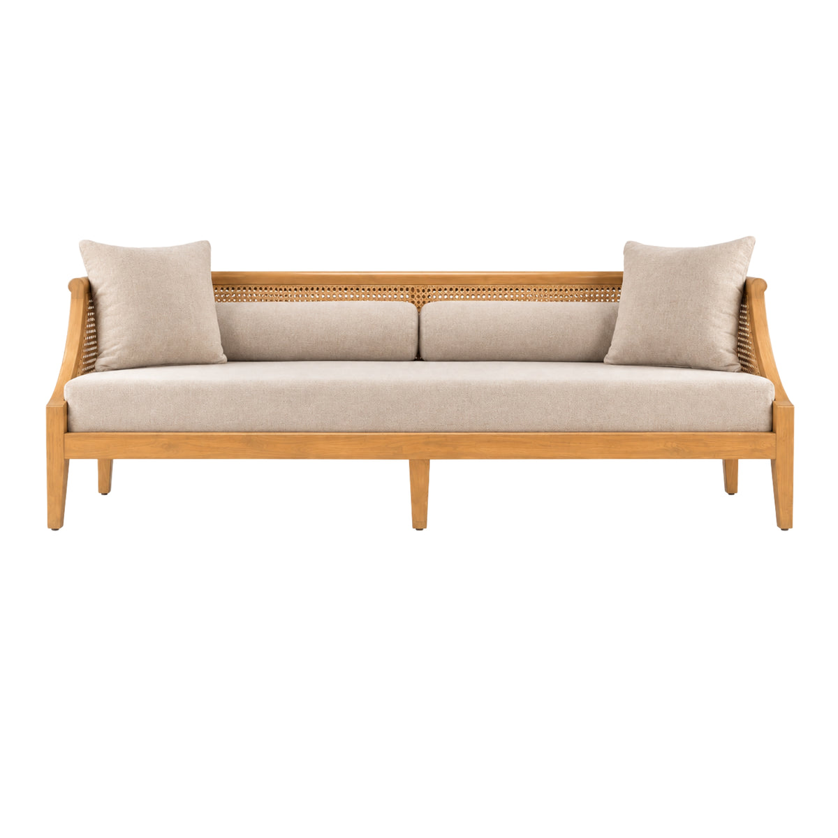Sahara Teakwood 3 Seater Cane Sofa