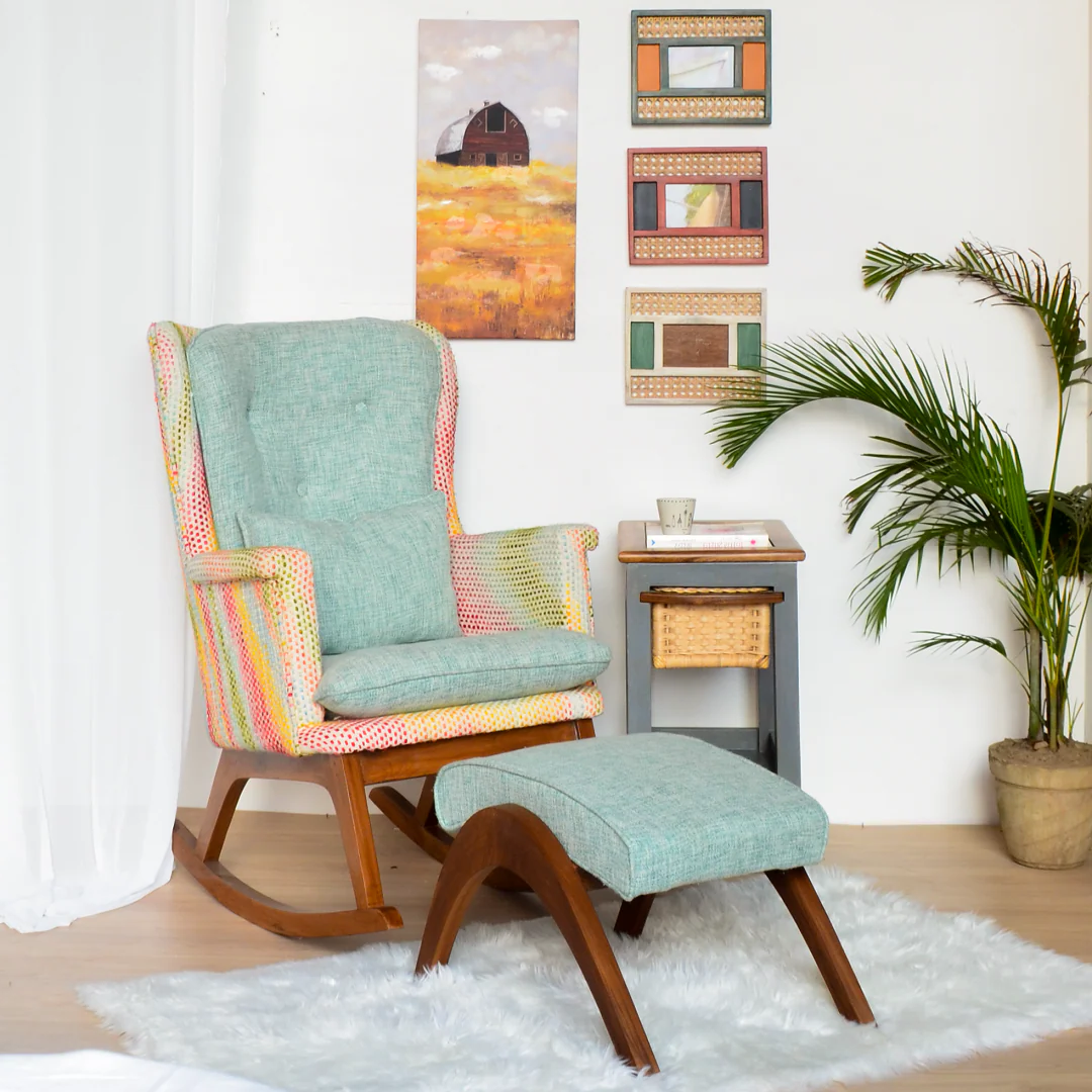 Samdrup Teak Wood Rocking Chair