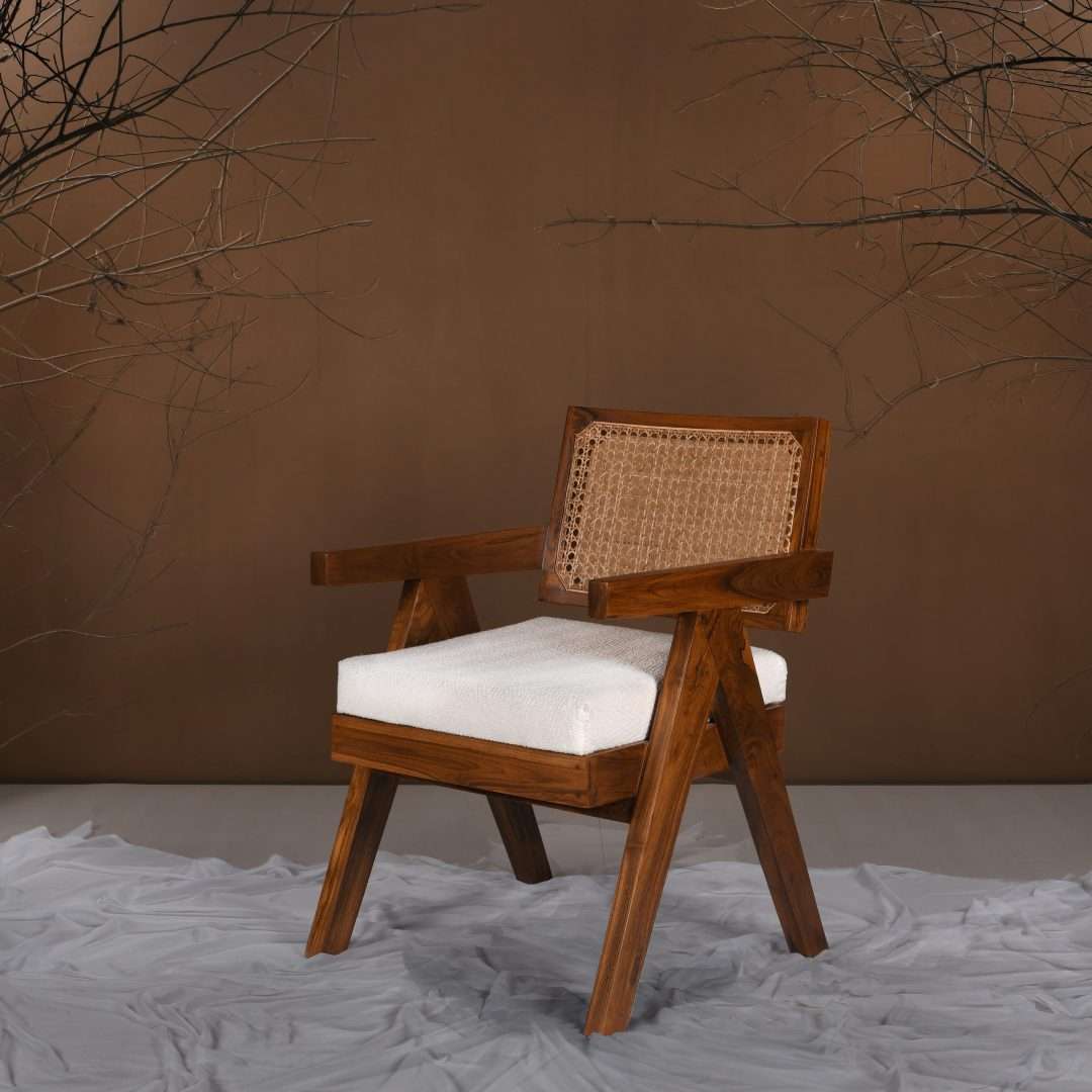 Chandigarh Chair | Designer Wood Cane Lounge Chairs By Opaque Studio ...