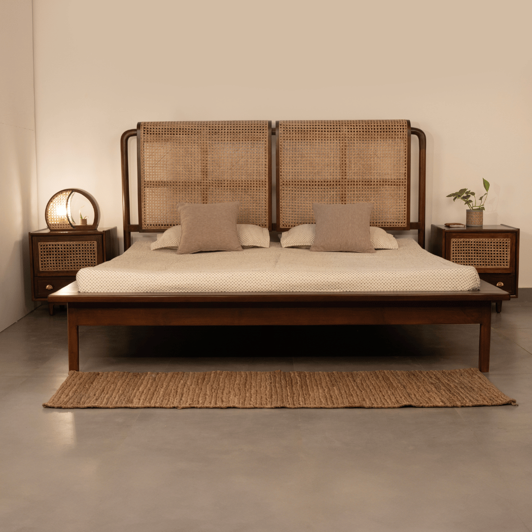 Soho Rattan Teakwood Bed