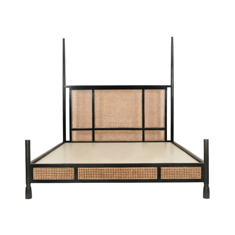 Noirra Cane Teak Wood Poster Bed