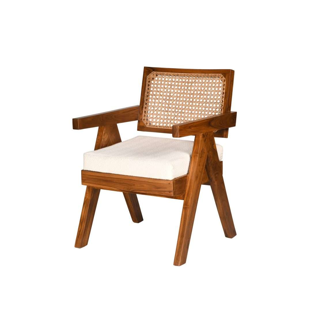 Chandigarh Chair | Designer Wood Cane Lounge Chairs By Opaque Studio ...