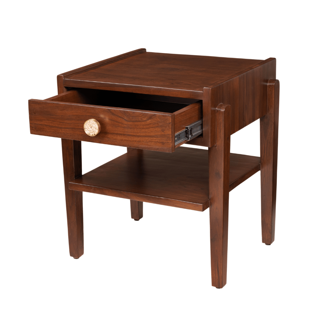 Perth Teak Wood Bed Side Table