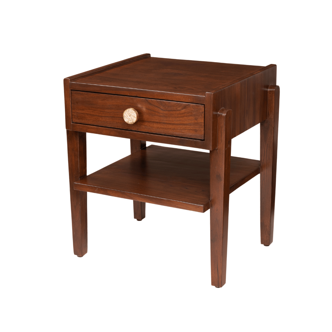 Perth Teak Wood Bed Side Table