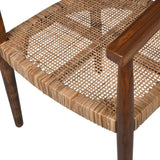 Tobu Teak Wood Cane Armchair