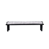 Asiago Teak Wood Upholstered Bench