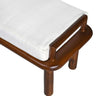 Asiago Teak Wood Upholstered Bench