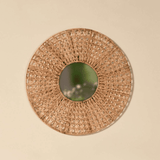 Cane Round Wall Mirror