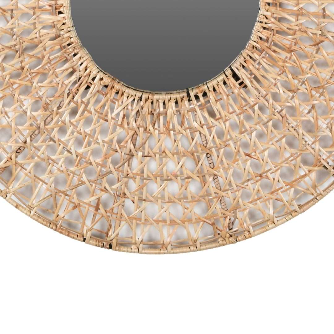 Cane Round Wall Mirror