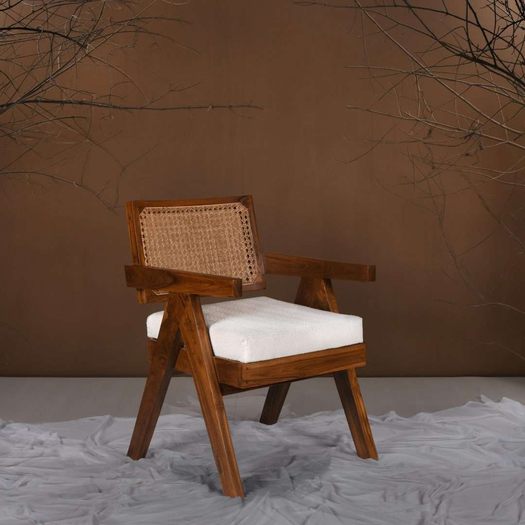 Chandigarh Chair | Designer Wood Cane Lounge Chairs By Opaque Studio ...