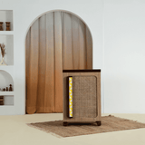 Cocoa Cane Single Door Cabinet