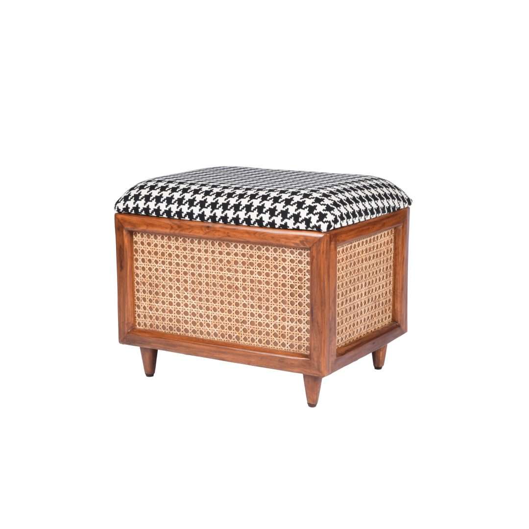 Houndstooth Ottoman