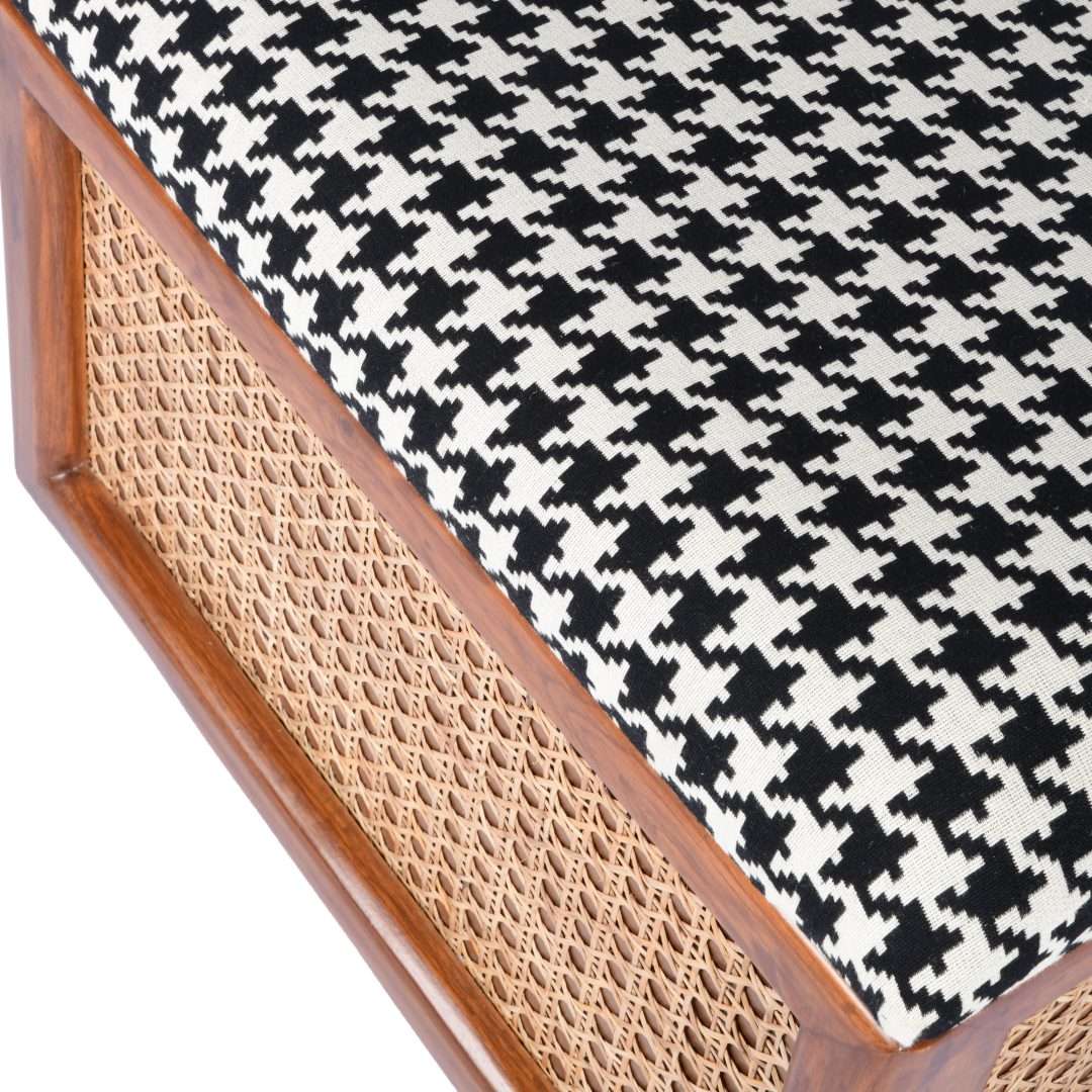 Houndstooth Ottoman