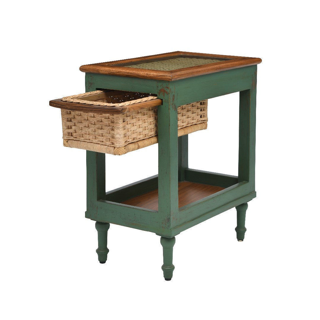 Sorren Cane Basket End Table