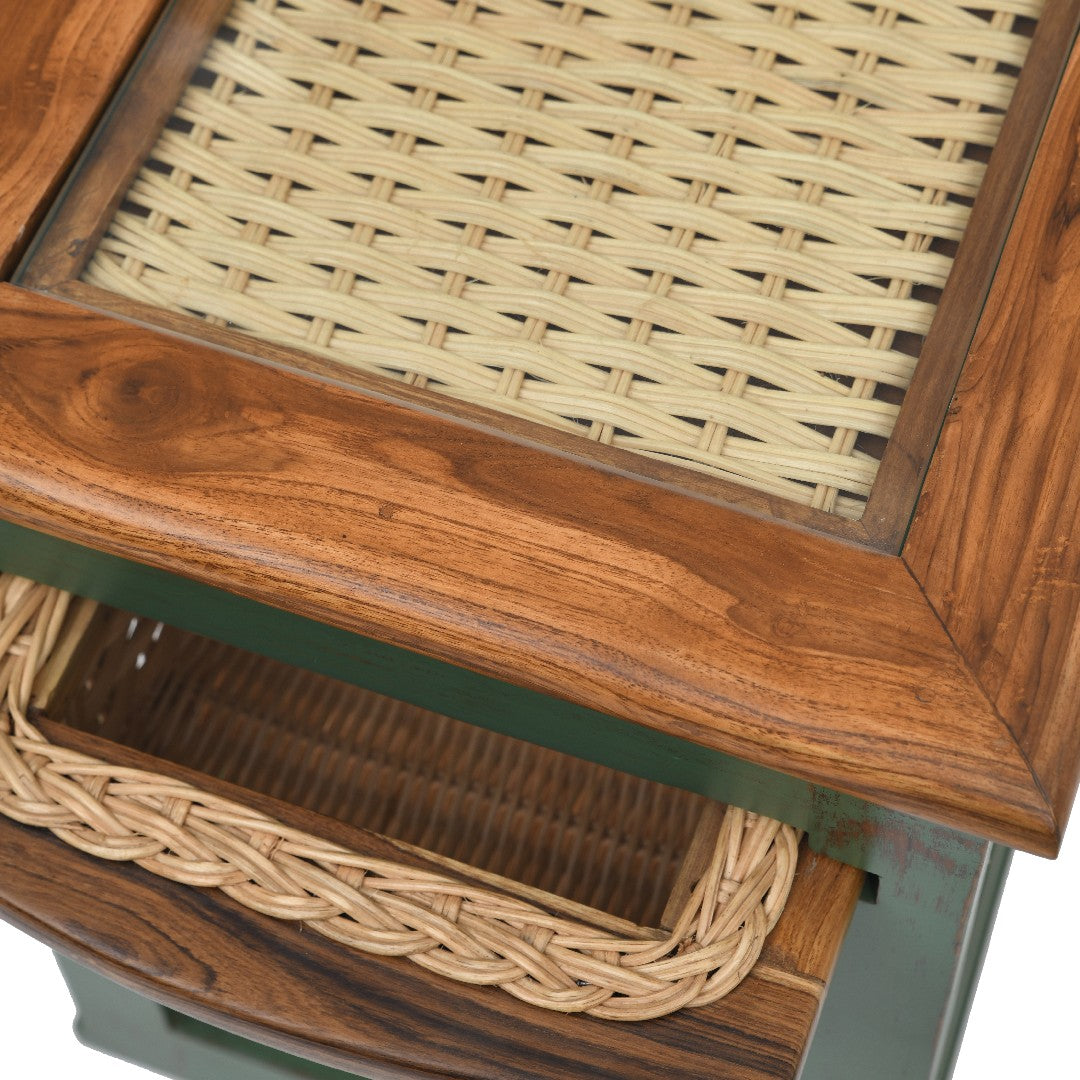 Sorren Cane Basket End Table