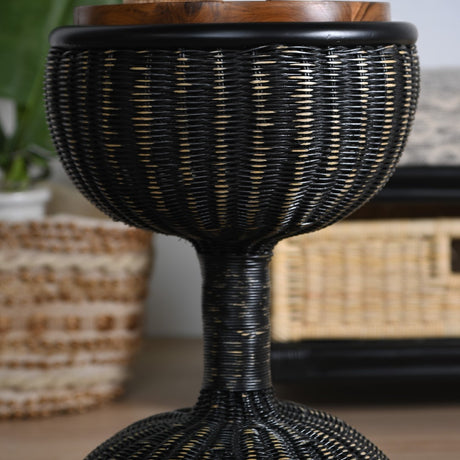 Bamboo Drum Accent Table