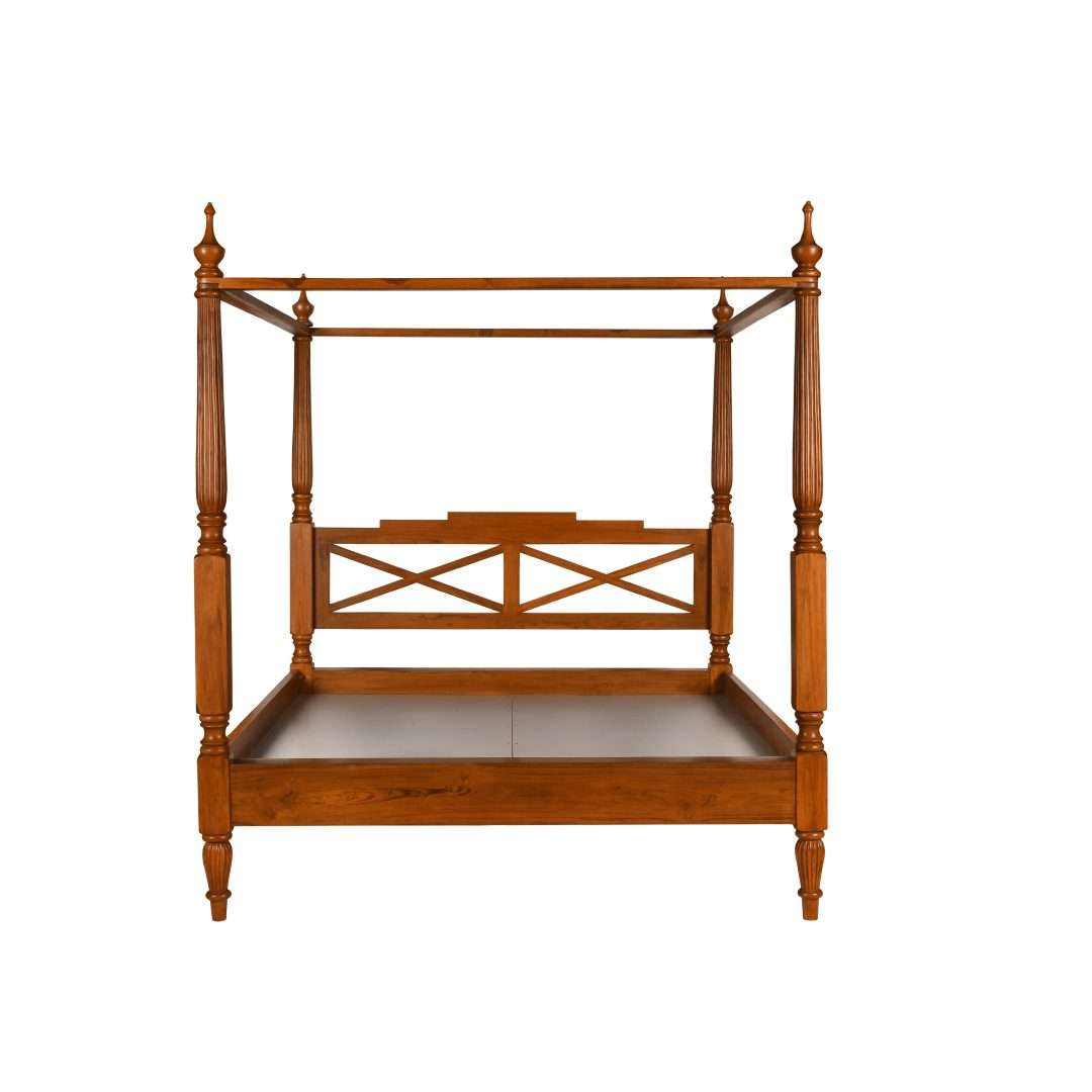 Khelma Teak Wood Poster Bed