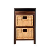 Modern Natural Basket Cabinet