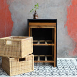 Modern Natural Basket Cabinet