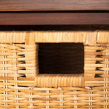 Modern Natural Basket Cabinet