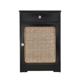 Retro Black Cane Cabinet