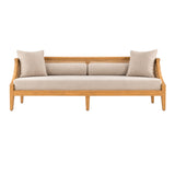 Sahara Teakwood 3 Seater Cane Sofa