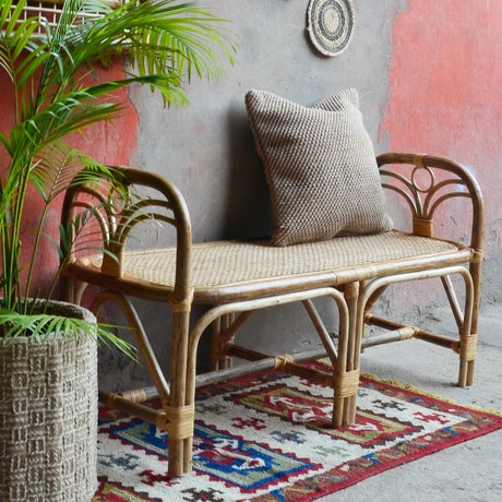 Vintage Bamboo Bench