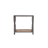 Polar Stroke Teak Wood Console Table