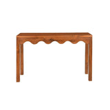 Scallop Teak Wood Console Table