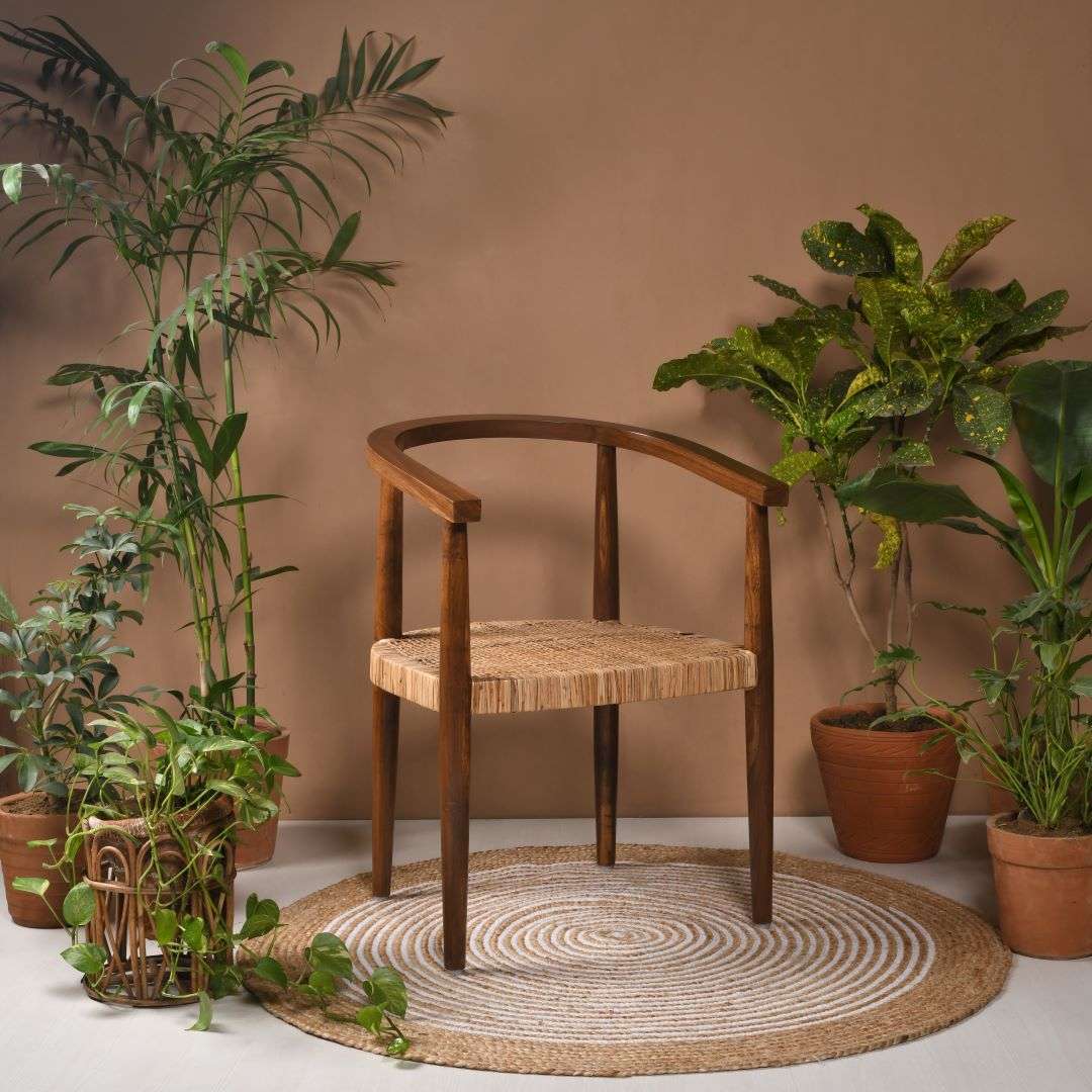 tobu teakwood cane armchair