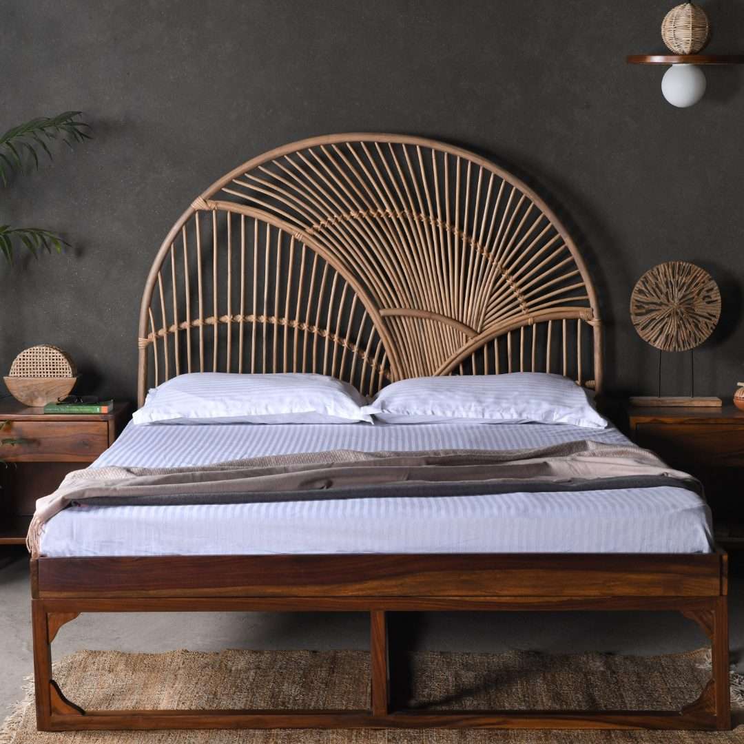 mezoma queen size bamboo bed
